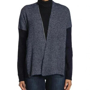 Current Air Women's Colorblock Knit Cardigan Sweater Open Small Blue NEW. 223